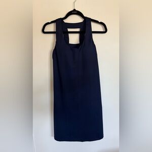 D34 Athleta Size Small Navy Dress with Built In Bra and Removable Pads